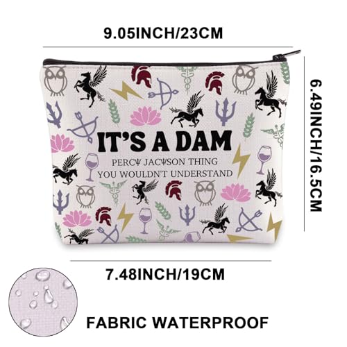 JNIAP Camp Blood Makeup Bag Camp Jupiter Gift 13 Cabins Gift I'd Rather Be In Camp Blood Zipper Pouch (It's a DAM)