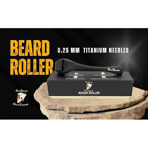 Beard Derma Roller Scalp Hair Care ? Microneedle dermaroller for Beard & Facial Hair, Rodillo para Minoxidil, Supports Thicker-Looking Beard, Patchy Beard Filler for Men
