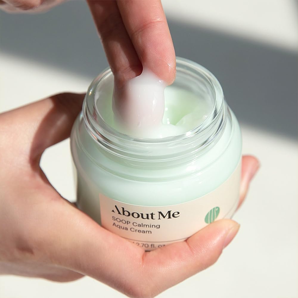 Soop Calming Aqua Cream - Intense Moisturizing Face Cream for Dry and Sensitive Skin, 100 Hours Of Lasting Hydration (80ml/2.7oz)