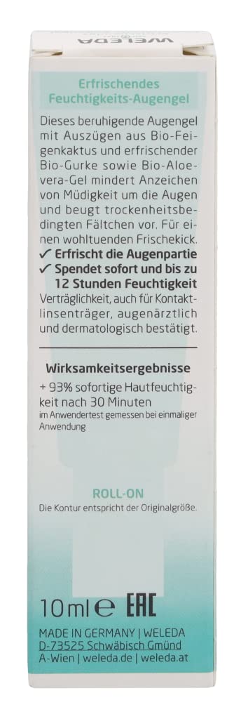 Weleda Sheer Hydration Eye Gel, Prickly Pear Cactus Extract, 0.34 Fluid Ounce