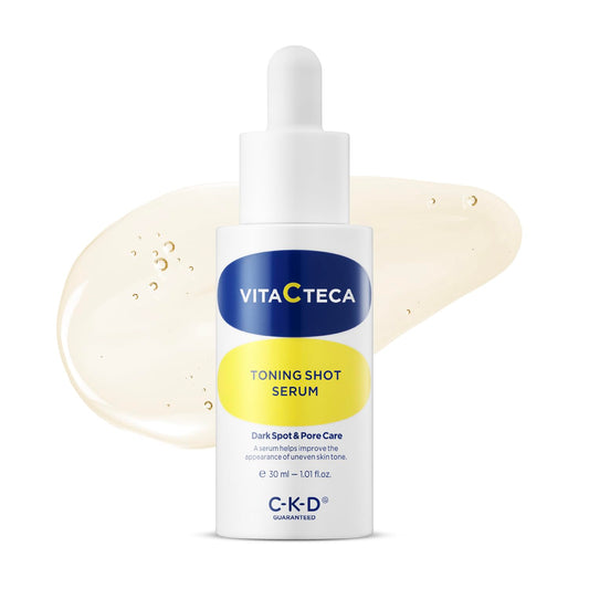 CKD Vita C TECA Toning Shot Serum – Vitamin C & TECA Face Serum for Brighter-Looking Skin, Hydrating Facial Serum for Radiant Complexion, Korean Skincare, 1.01 fl oz