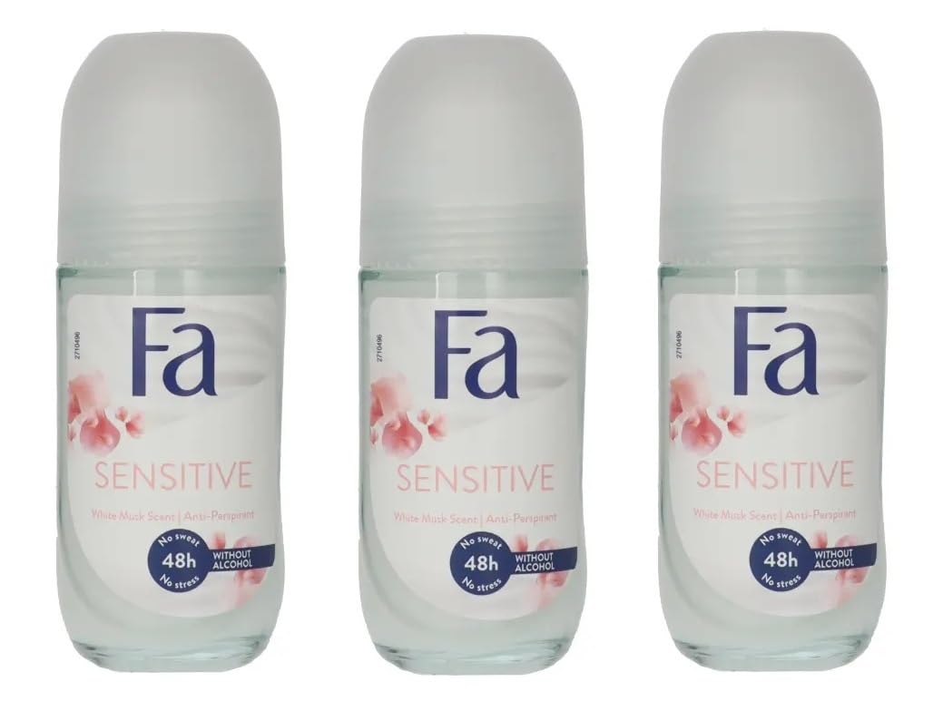 (Pack of 3 bottles)Invisible Sensitive Women's Roll On Anti-perspirant Deodorant (Pack of 3 Bottles, 1.7oz / 50ml Each Bottle) Y