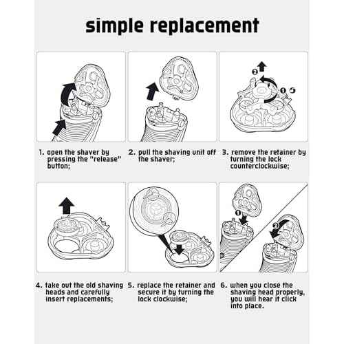 6 Pack SH30 Replacement Heads Compatible with Philips Norelco Shaver 2400 Replacement Blades Compatible with Norelco Replacement Heads for Electric Razor for Men 3900 3800 3600 2300, Gifts for Men