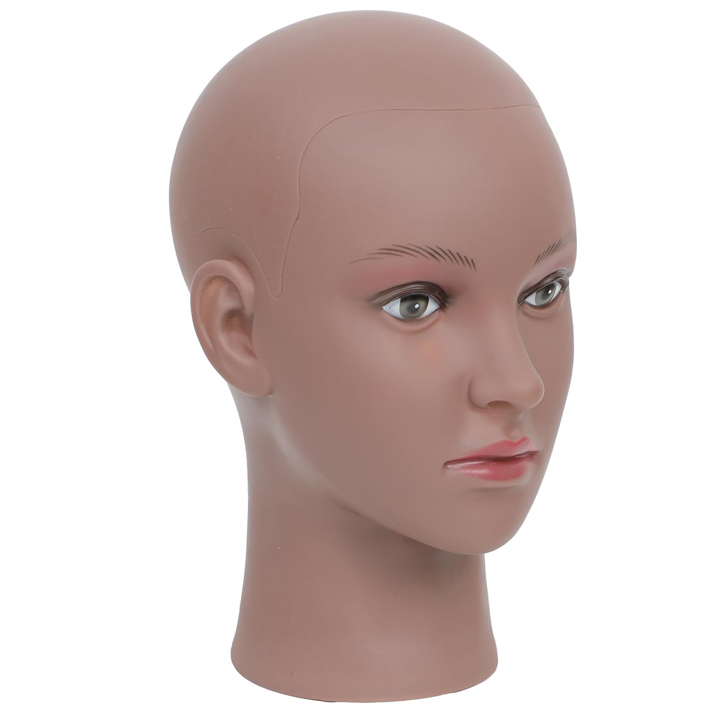 RUISIMEI Made of PVC Mannequin Head Bald Afro Female Cosmetology Manikin Head for Wigs Making Wig Display Hat Display Glasses Display Hairdressing Training Head Doll Head with Clamp