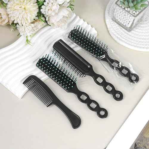 100 Pcs Hair Brush and Comb Set in Bulk for Homeless Individually Wrapped, Bulk Comb Brush Hairbrush for Women Kids Hotel Homeless Charity (Bright Color)
