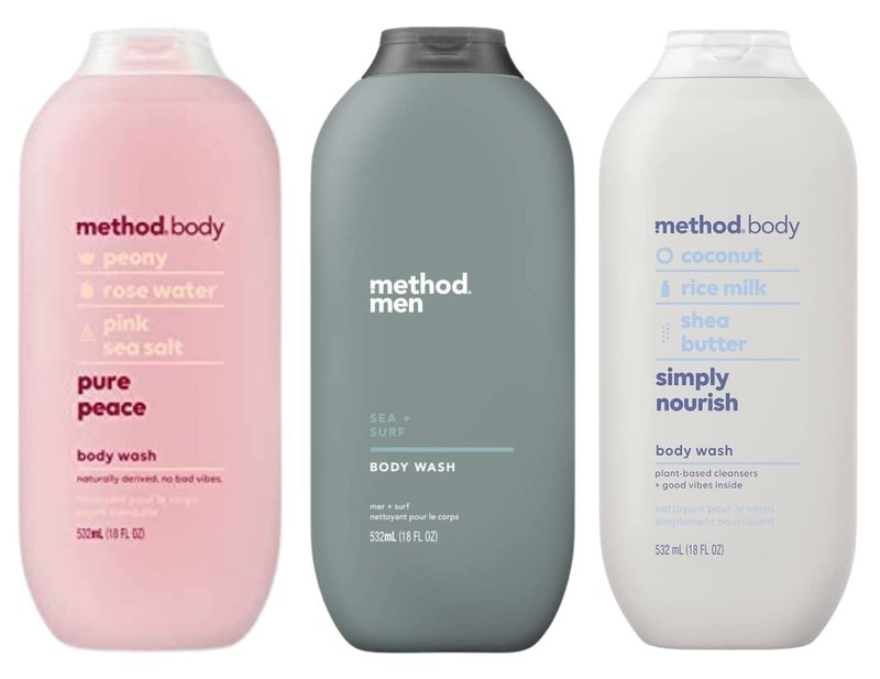 Method Body Wash Sampler Variety (Pure Peace, Sea & Surf, & Simply Nourish) (Pure Peace + Sea & Surf + Simply Nourish)