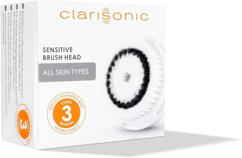 Clarisonic Sensitive Facial Cleansing Brush Head Replacement - 4 Count for Mia 1, Mia 2, Mia Fit, Smart Profile Uplift