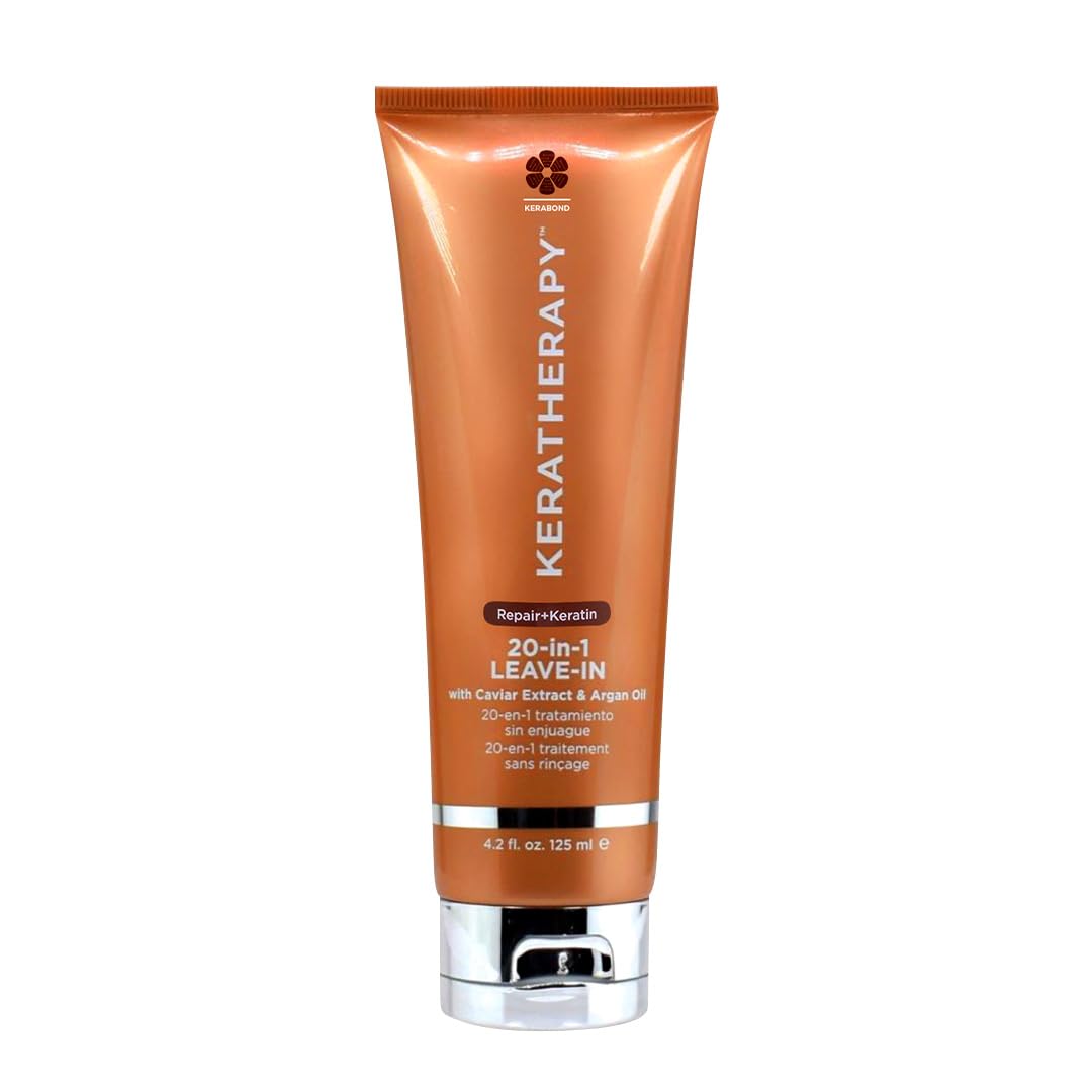 KERATHERAPY Keratin Infused KeratinFIXX 20-in-1 Leave-in, 4.2 fl. oz., 125 ml - Smoothing Leave in Conditioner Transforms Your Hair with 20 Benefits in 1 Easy Step - With Caviar Extract, & Argan Oil