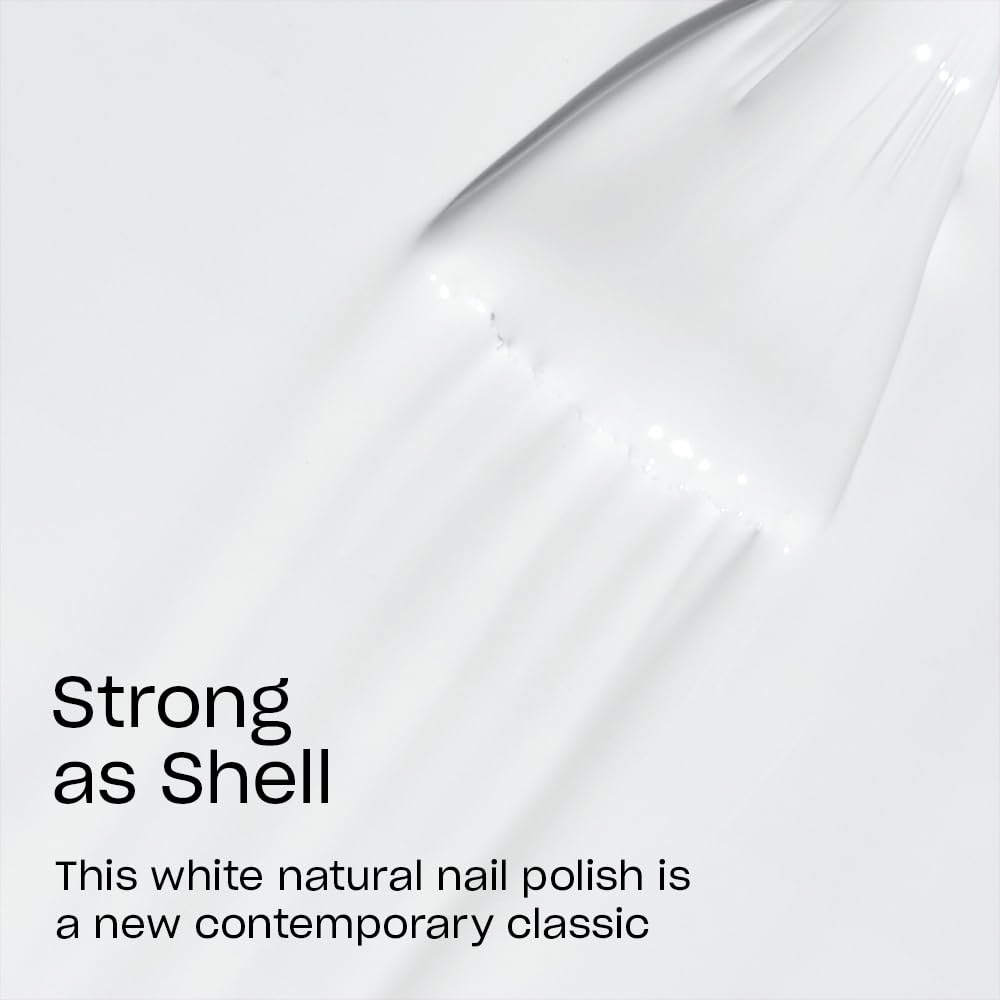 OPI Nature Strong Strong as Shell | Opaque Bright White Crème Natural Origin Nail Polish | Plant Based, Vegan, Cruelty Free