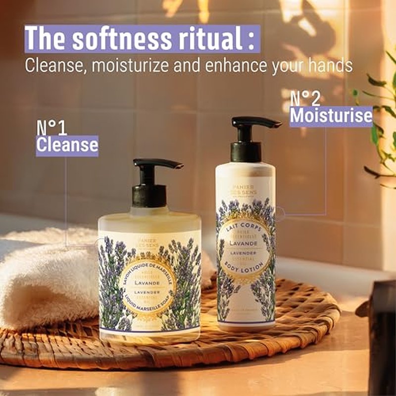 Panier des Sens ? Lavender Hand & Body Lotion for Dry Skin - Hydrating Body Cream for Women- Nourishing Fluid Body Moisturizer with Shea Butter & Olive Oil 97% Natural Ingredients Body Care 8.45 Floz