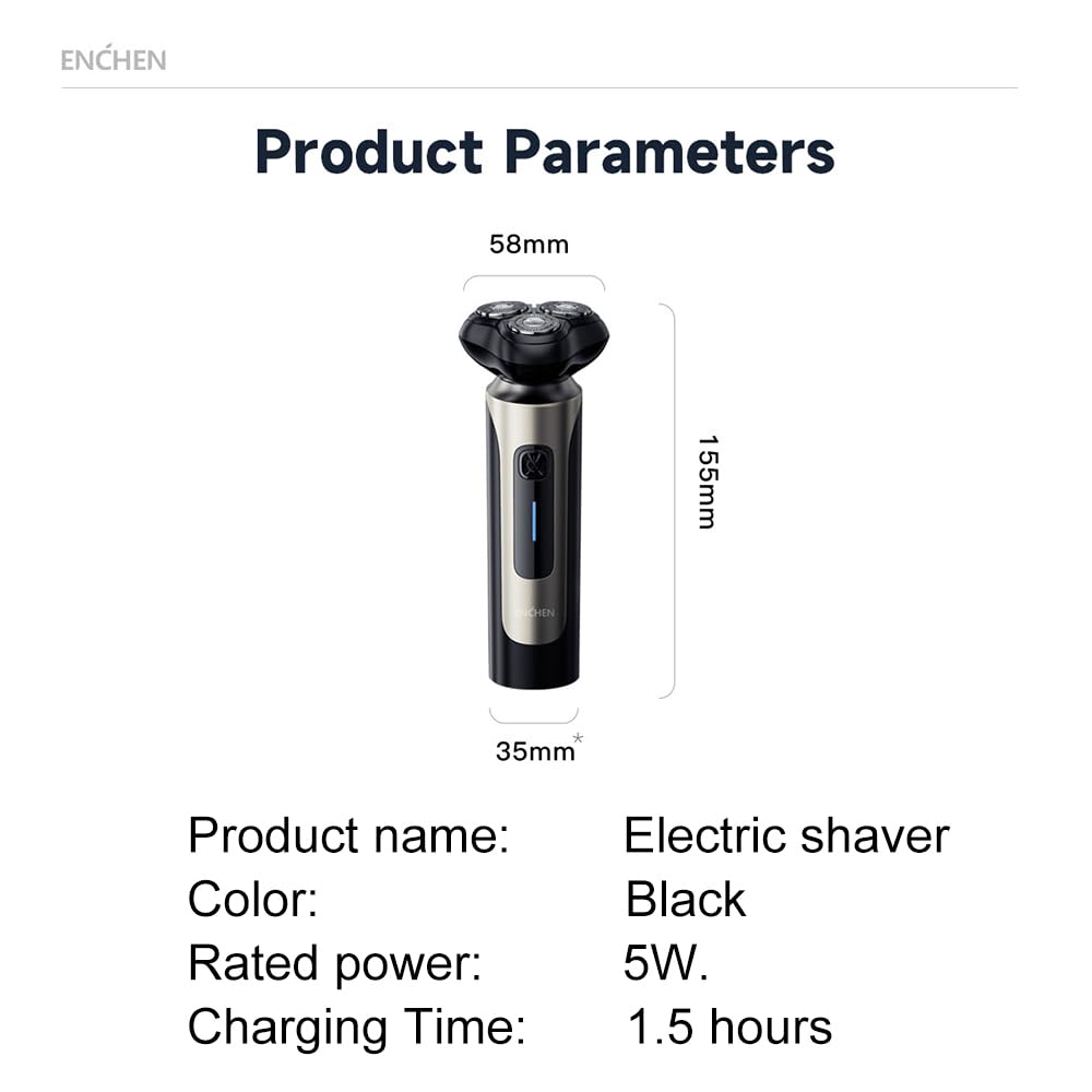 Beard Trimmer for Men, Enchen Blackstone 8 Wet Dry Shaver with 3D Flexible Head, Pop Up Trimmer, Water Proof Cordless Portable Shaver, Ideal Gift for Men