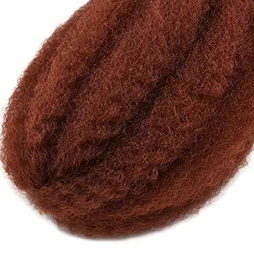 24 Inch Marley Hair Marley Twist Braiding Hair for Faux Locs for Butterfly Locs Long Afro Kinky Cuban Twist Crochet hair for Black Woman Copper Red Colour (#350, 3Packs-24 Inch)