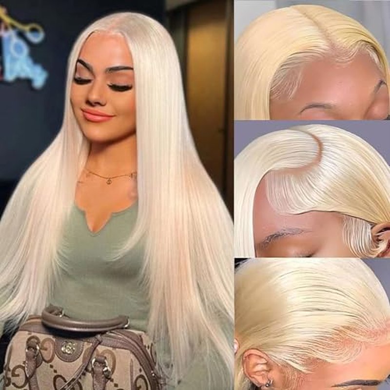613 Lace Front Wig Human Hair Blonde 13x6 HD Transparent Lace Front Wigs Human Hair 200 Density 22 Inch