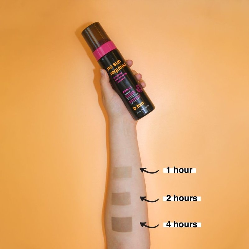 b.tan Dark Self Tanner Mousse | No Sun Required - Best, 1 Hour Express, Dark, Rejuvenating Sunless Tanning Treatment With Ceramides + Vitamin C, No Fake Tan Smell, Face & Body, 6.7 Fl Oz