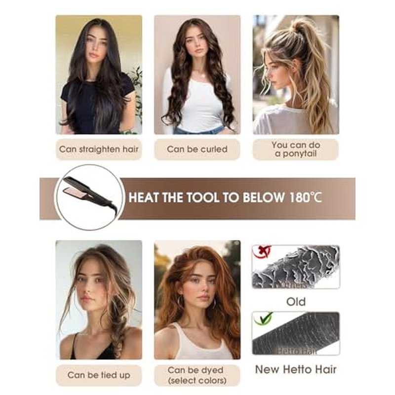 Hetto Sew in Hair Extensions Real Human Hair Ash Blonde Highlights Weft Hair Extensions Human Hair Blonde Highlights Sew in Hair Extension Double Weft 22 Inch 100g