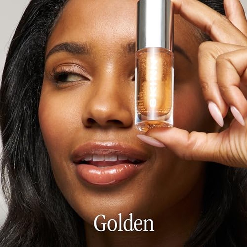 SKINN Luminous Lip Oil Bundle, 2-Piece (Golden & Blush) - Support Collagen Production, Smooth Lines & Soothe Dry Cracked Lips - Improves Elasticity, Texture & Luminosity - Vitamin C & Manuka Honey
