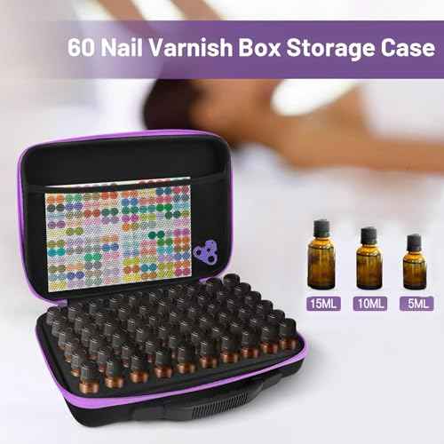 Essential Oil Storage Organizer,60 Bottle Essential Oils Case, Essential Oils Holders Organizer Essential Oil Bag Holds 5-15ml Oils Bottle,Compatible with do Terra,Young Living,Vallejo,Army Painter