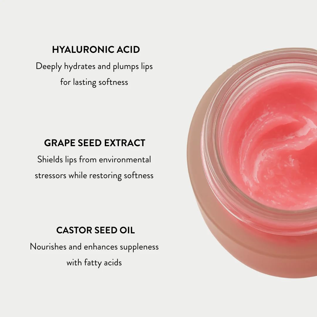 Nurse Jamie | Rosé All Night Lip Mask & Exfoliating Tool - Hydrating Overnight Treatment for Soft, Smooth Lips