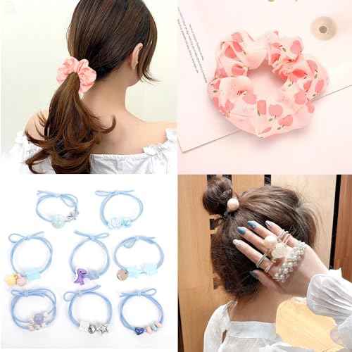 Hair Accessories Kits for Girls, Hair Set for Girls Including Gift Box/Hair Clips/Hair Barrettes/Hair Ties/Hair Bows, Little Girls Teen Girl Birthday Gifts Age 4-15 (Crystal with Case)
