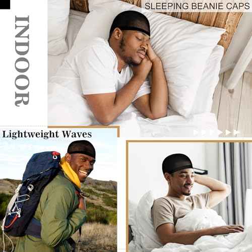 Ramede 120 Pcs Stocking Wave Cap for Men Adult Stretchy Nylon Skull Wave Lightweight Beanie Caps Waves for Man Women