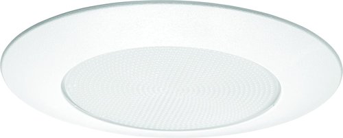 Juno Lighting V3040N PW VuLITE Stippled Opal Lens Shower with Reflector, Plastic White, 6-Inch