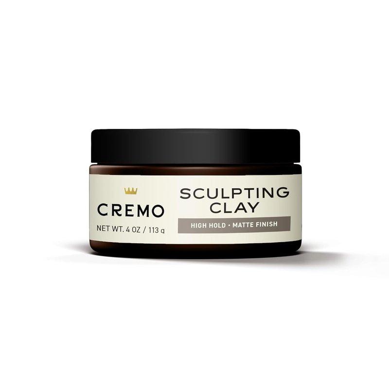 Cremo Men's Hair Clay - Premium Sculpting Clay for High Hold & Matte Finish | 4 Oz (Pack of 2)