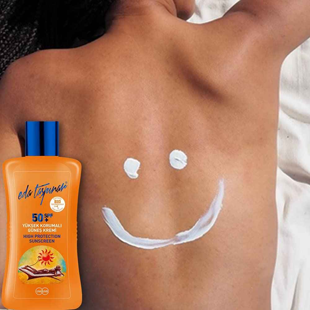 Eda Taspinar High Protection Sunscreen Lotion SPF 50+ Sensitive Skin|Face & Body | UVA/UVB Protection | Bio Techonolgy Ingredients for Reparing Sun Damage | Face and Body (200 ml/6.8 fl oz) 1 Pack