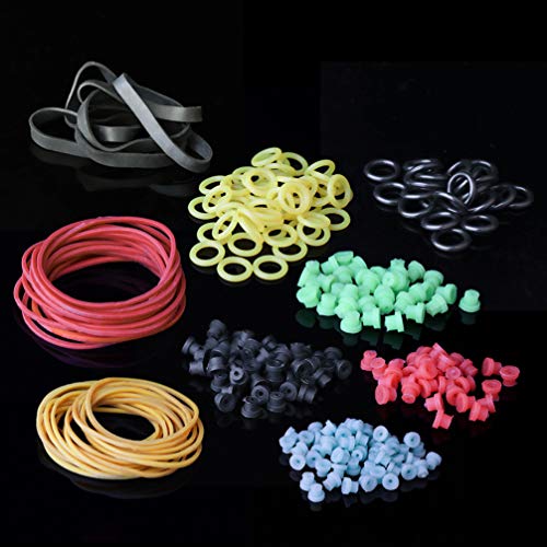 Supvox 270pcs Silicone Tattoo Machine Parts Rubber Tattoo O-rings Rubber Bands Tattoo Needles Grommets Supplies