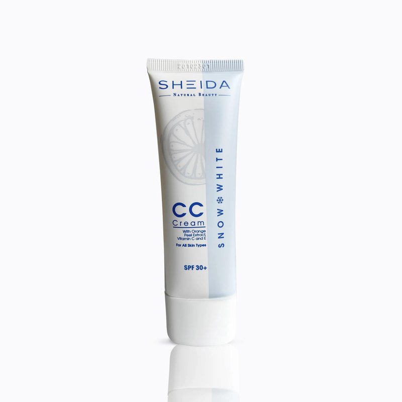 Sheida Snow White CC Cream 50ml - SPF 30 Sun Protection, SheidaCC Cream Light, Skin Tone Balancer & Moisturizer, Premium Skincare Formula for Radiant, Even Complexion