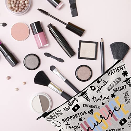 TSOTMO Hospice Nurse Makeup Bag Nurse Thank You Gift Hospice Nurse Life Gift Nurse Week Gift (Hospice)