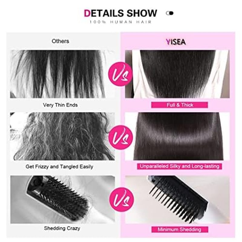 YISEA Brazilian Body Wave Bundles with Closure(16 18 20+14 Closure) Human Hair 3 Bundles with 4x4 Lace Closure Braziian Virgin Human Hair
