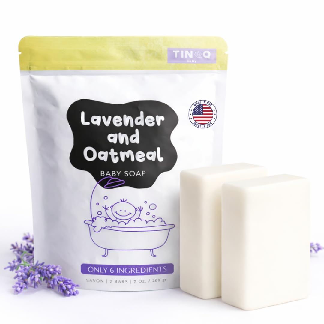 Natural Baby Soap Bar for Sensitive Skin - Organic Lavender | Vegan, 2 Bars