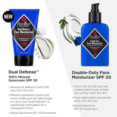 Jack Black Double Duty Face Moisturizer SPF 20 Sunscreen Face Moisturizer for Men, Mens Face Moisturizer, Mens Face Lotion, Face Lotion for Men, Mens Lotion SPF, Gifts for Men