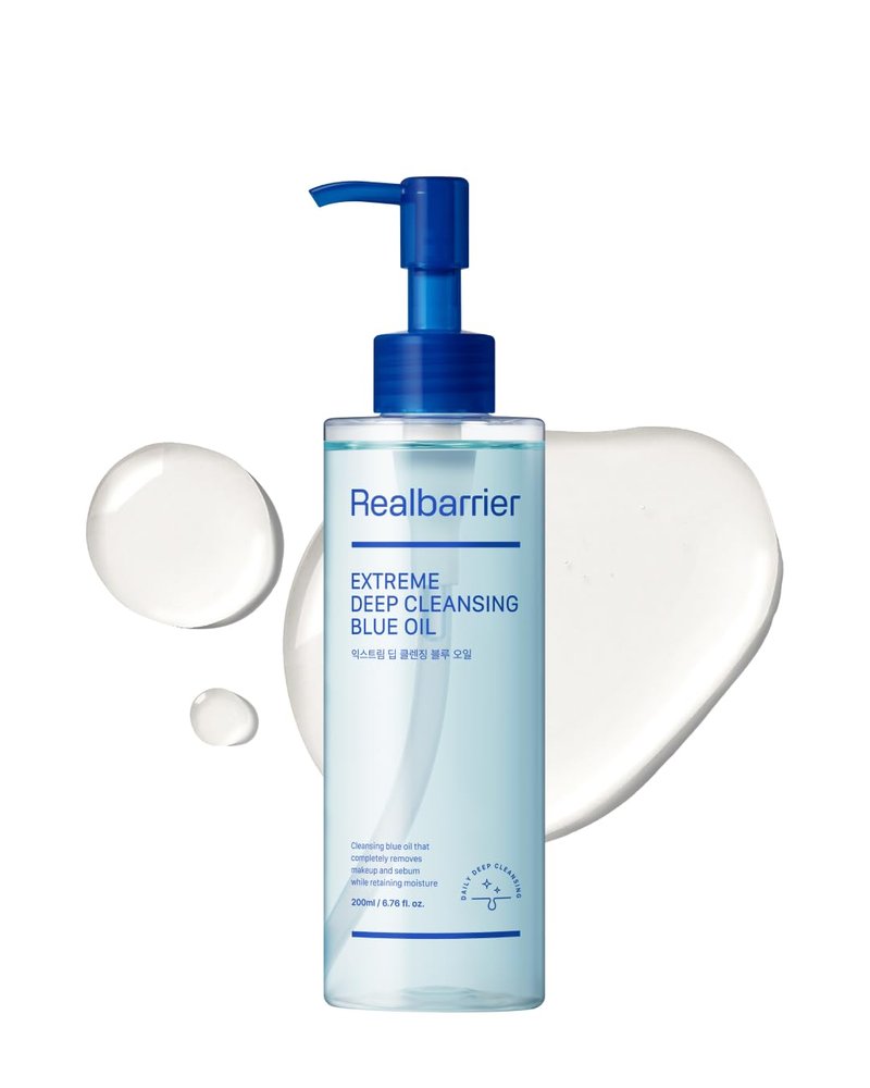 Extreme Deep Cleansing Blue Oil - Low-Irritation Facial Oil for Makeup, Sebum & Blackhead Removal | Hydrating & Gentle | 6.76 fl oz (200ml)