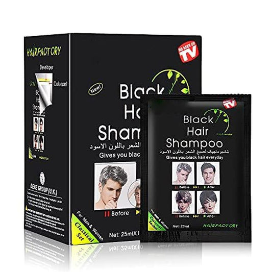 10 PCS Hair Dye Shampoo for Men Women, Black, Natural Hair, Instant Hair Dye, Lasts 30 Days, Great Choice for Woman & Man