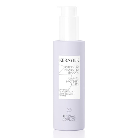 Kerasilk Smoothing Blow Dry Cream for Frizz Control & Heat Protection, Vegan & Sulfate Free, 150ml