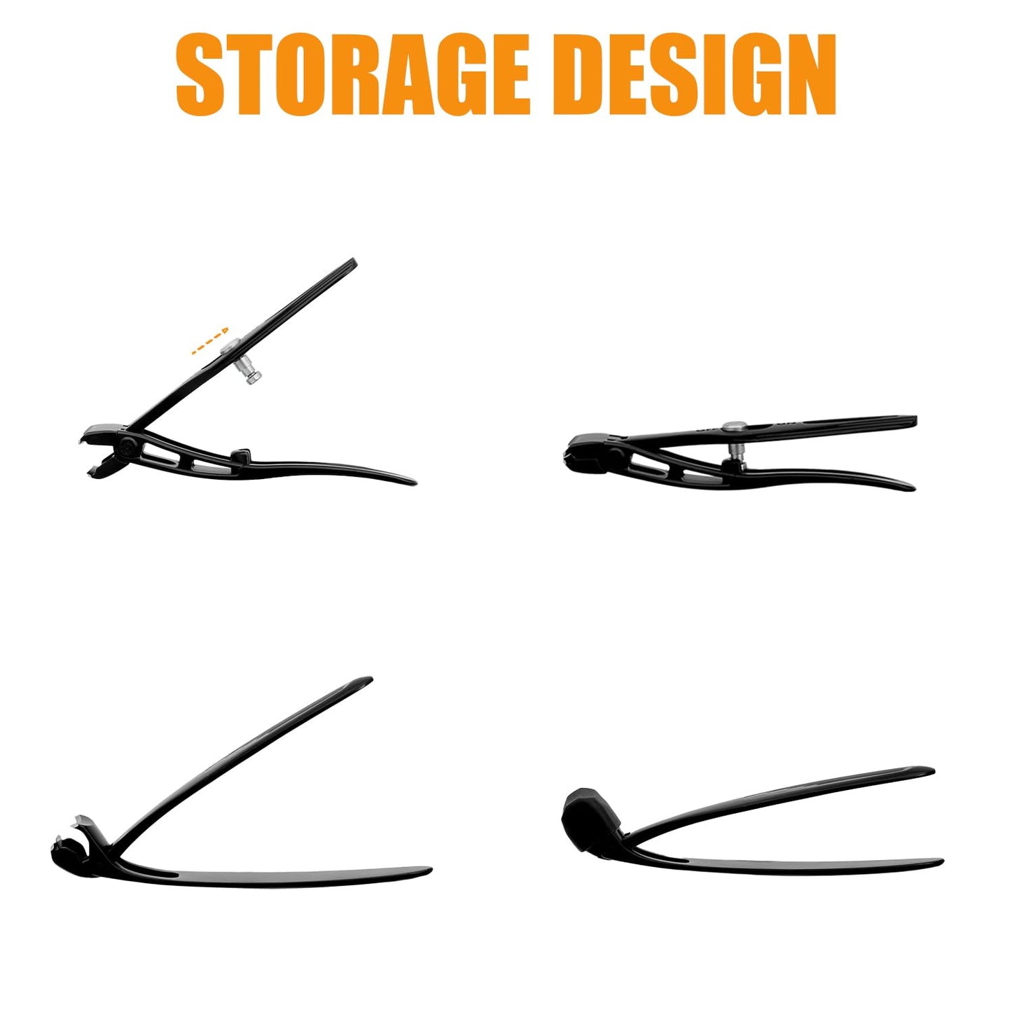Precision Stainless Steel Heavy Duty Angled Head,Wide Jaw Clippers for Seniors and Man,Ingrown Toenail,Thick Nail.Long Handle, Extra-Large Slanted Nail Cutter.Men,Women,Elderly. (5PCS)