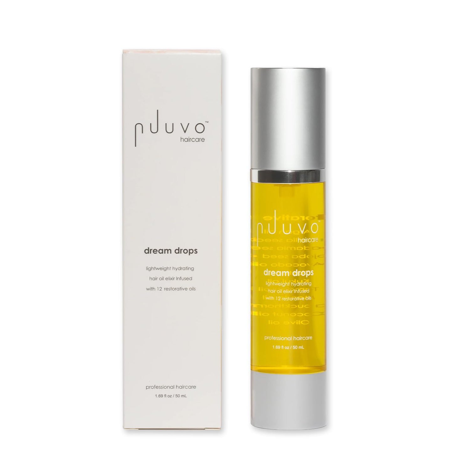 Nuuvo Dream Drops Hair Oil - 1.7oz, Lightweight Hydrating Treatment with Castor, Jojoba, Avocado & Argan Oil - Heat Protectant Detangling Serum for Dry, Damaged or Frizzy Hair for Shine & Strength
