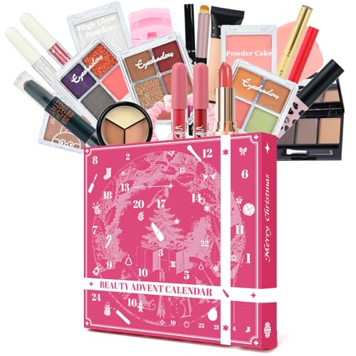 Makeup Advent Calendar 2025 for Teen Girls & Women£¬24 Days Christmas Countdown Calendar Makeup Gift Set, 2025 Xmas Gift Surprise Box Calendar Full Beauty Kit