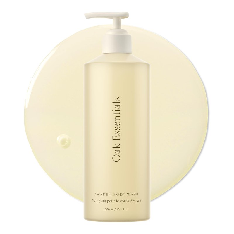 Oak Essentials Awaken Body Wash, Luxury Hydrating Shower Gel with Lavender Oil, Cedarwood Oil and Rice Bran Extract, Gentle Cleanser for Women, Ideal for Dry Skin, 10.1 Fl Oz