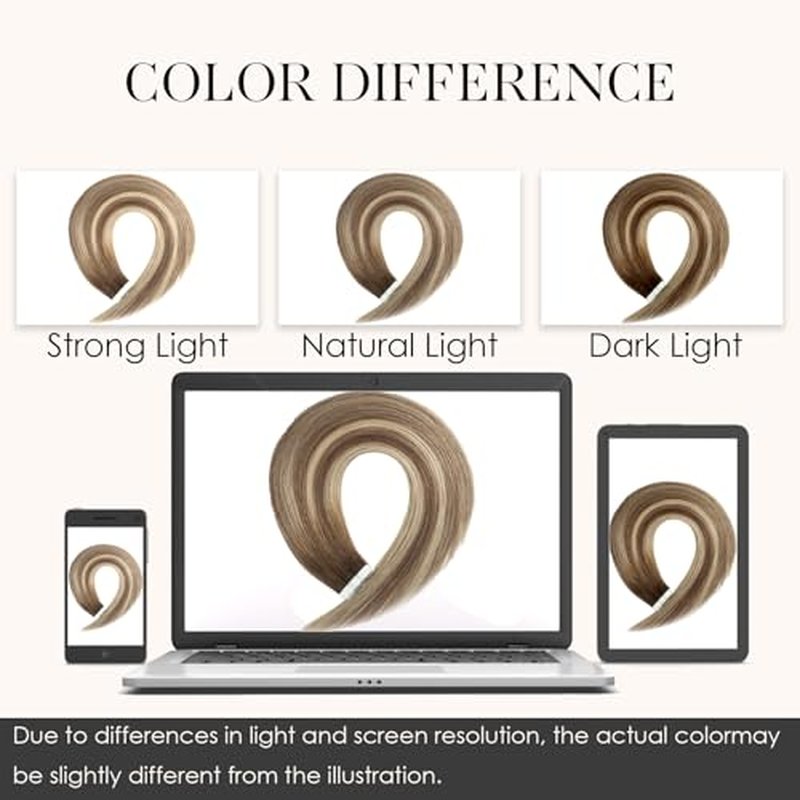 Tape in Hair Extensions Human Hair, 20pcs 50g 22 Inch Tape in Hair Extensions, Balayage Walnut Brown To Ash Brown Mix Light Blonde,Invisible Remy Silky Straight Real Natural Thick Human Hair