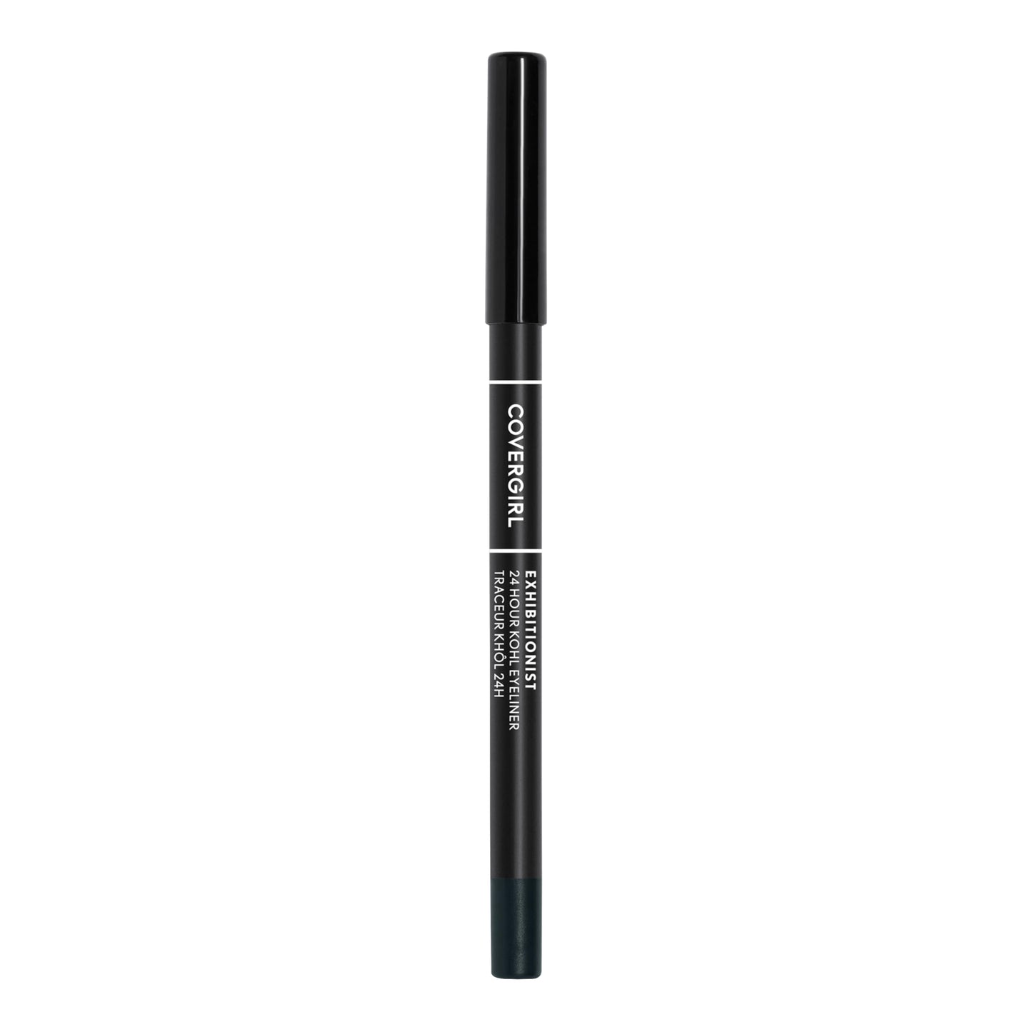 COVERGIRL Exhibitionist 24-Hour Kohl Eyeliner, Black, Gel Eyeliner, 0.04 Fl Oz,Black Eyeliner, Long Lasting Eyeliner, Gel Eyeliner Pencil, Glides On, Waterproof Eyeliner