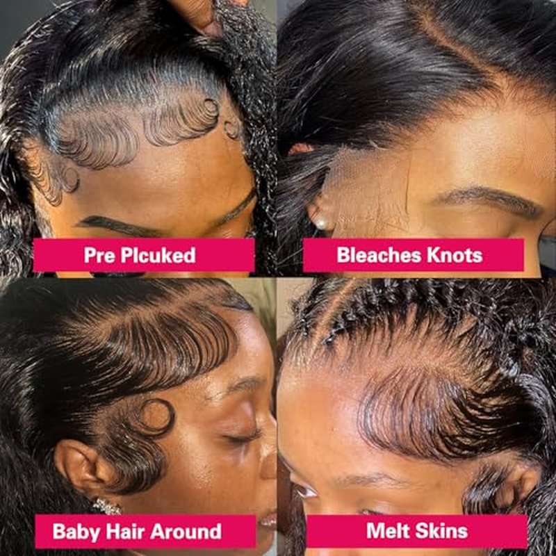 22 Inch Deep Wave Lace Front Wigs Human Hair 13x6 HD Lace Frontal Wigs Human Hair Pre Plucked Natural Color Glueless Wig 180% Density Deep Curly Wigs for Black Women