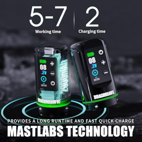 Dragonhawk Tattoo Cordless Battery Power Supply for L3 Tattoo Pen Machine
