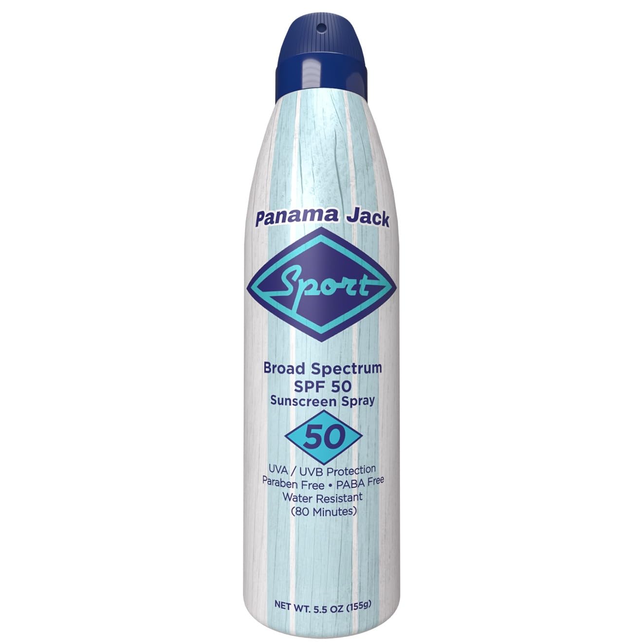 Panama Jack Sport Sunscreen Spray - SPF 50, Broad Spectrum UVA/UVB Protection, PABA, Paraben, Gluten & Cruelty Free, Water Resistant (80 Minutes), 5.5 OZ (Pack of 2)