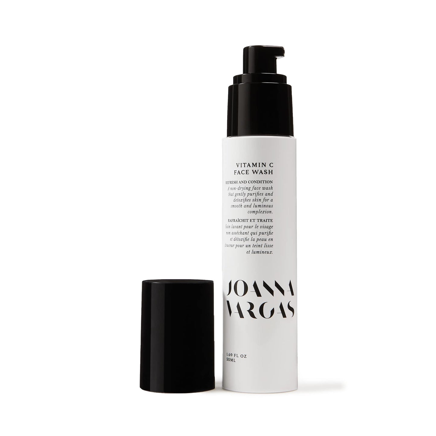 Joanna Vargas Vitamin C Face Wash for Women – Hydrating Daily Facial Cleanser with Witch Hazel, Hyaluronic Acid & Galactoarabinan – Gentle Clarifying Face Wash for Dry or Dull Skin – 120ml