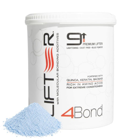 4BOND Premium Hair Bleach Powder Lightener | Blue Based Lightener | Up To 9 Levels Of Lift | Infused with Amino Acids, and Quinoa, Keratin and Baobab Proteins For Repairative Conditioning 16 Fl Oz