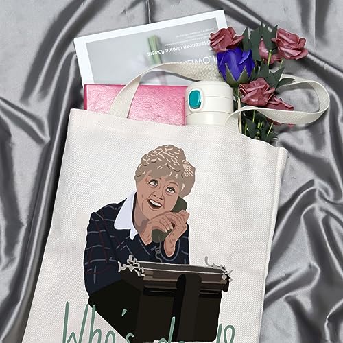 Murder TV Show Inspired Gift TV Murder Mystery Series Gift Jessica Fan Present Who¡¯s Dead Tote Bag (Who¡¯s Dead Tote)