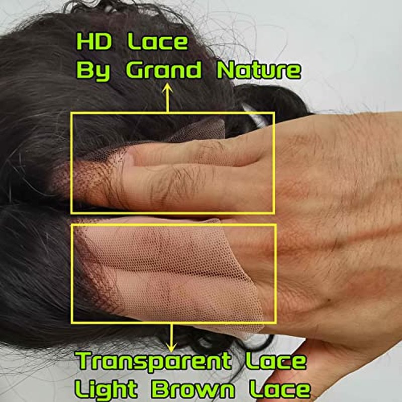 Grand Nature HD Lace Frontal Closure - 13x6, 5x5 Body Wave, 4x4 Straight, 13x4 Frontal