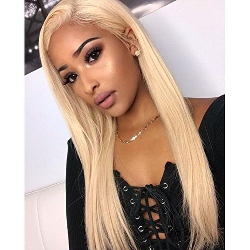 Bella Hair Ear to Ear 13x4#613 Blonde Lace Frontal Closure | One Donor Virgin Human Hair Straight | Bleached Knots with Baby Hair (16inch)